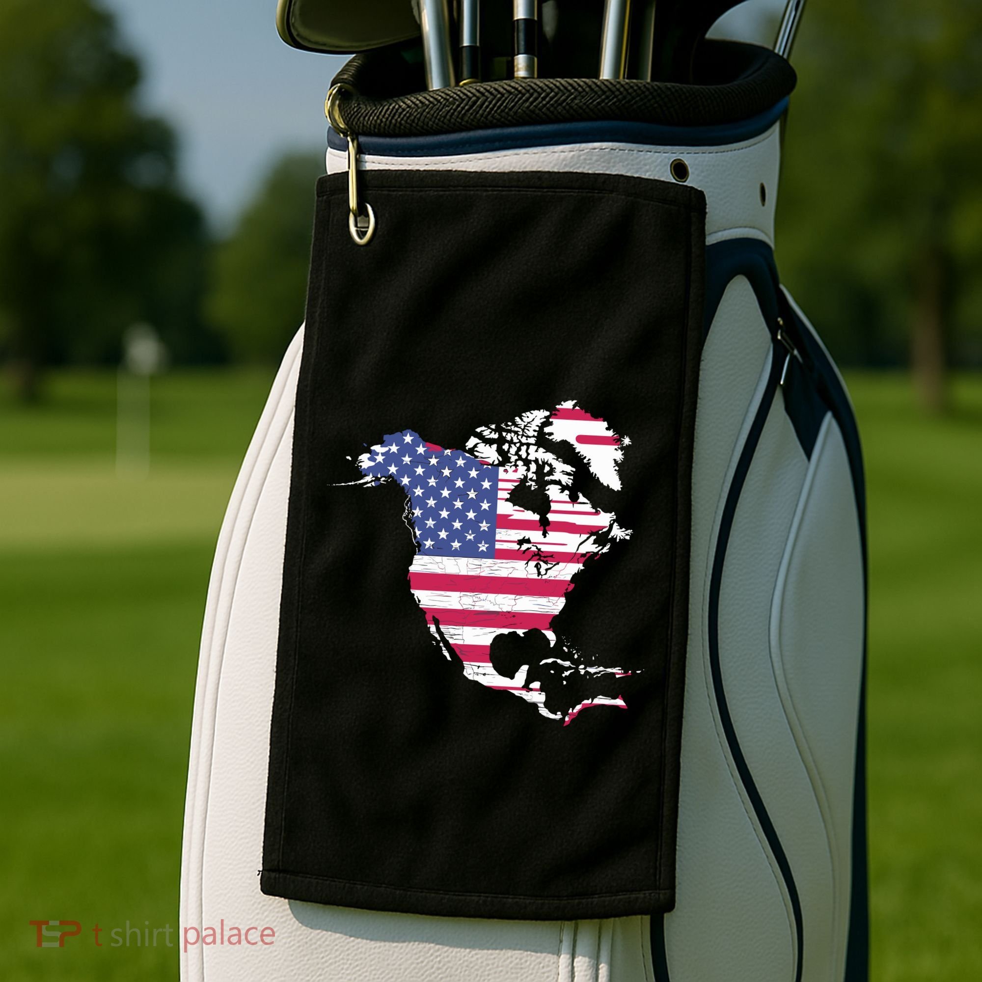 Updated Map Of America Canada And Greenland Trump Golf Towel