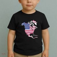 Updated Map Of America Canada And Greenland Trump Toddler T-Shirt thumb 2