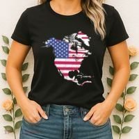 Updated Map Of America Canada And Greenland Trump Women's T-Shirt thumb 2