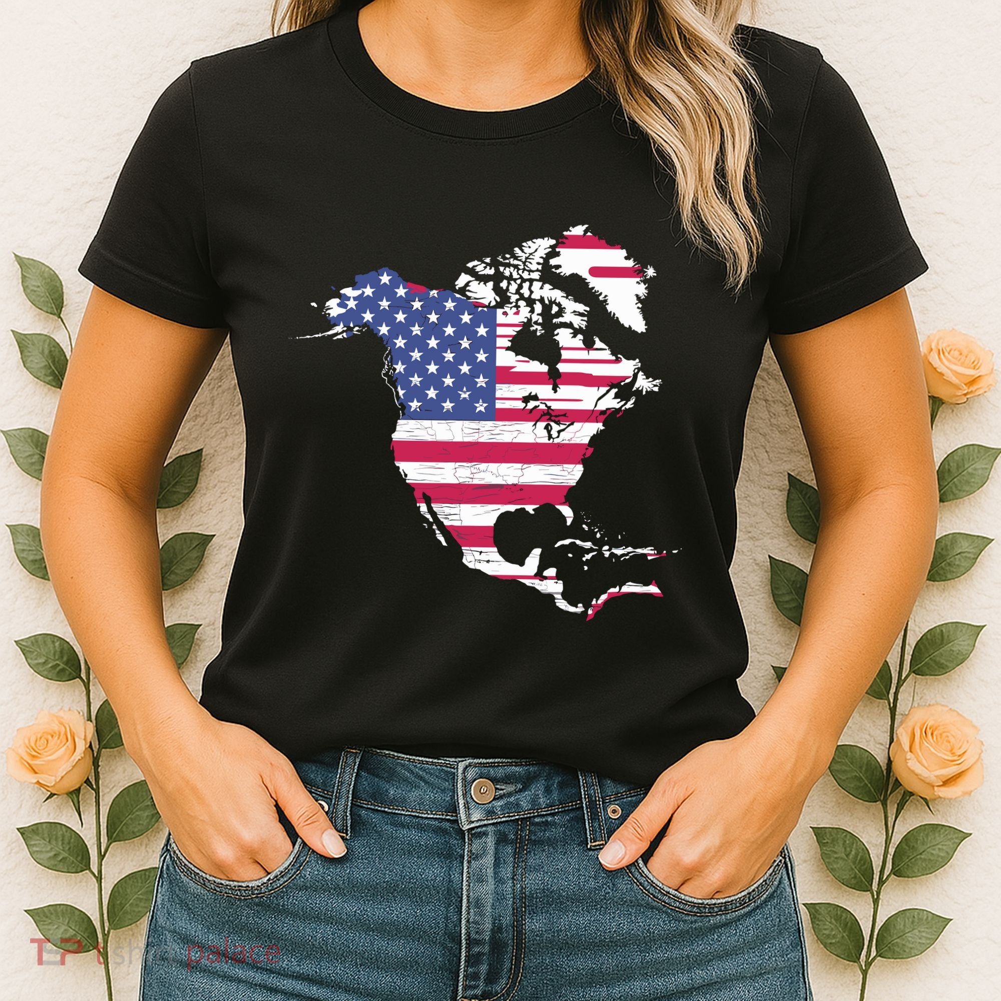 Updated Map Of America Canada And Greenland Trump Women's T-Shirt