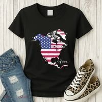 Updated Map Of America Canada And Greenland Trump Women's T-Shirt thumb 3