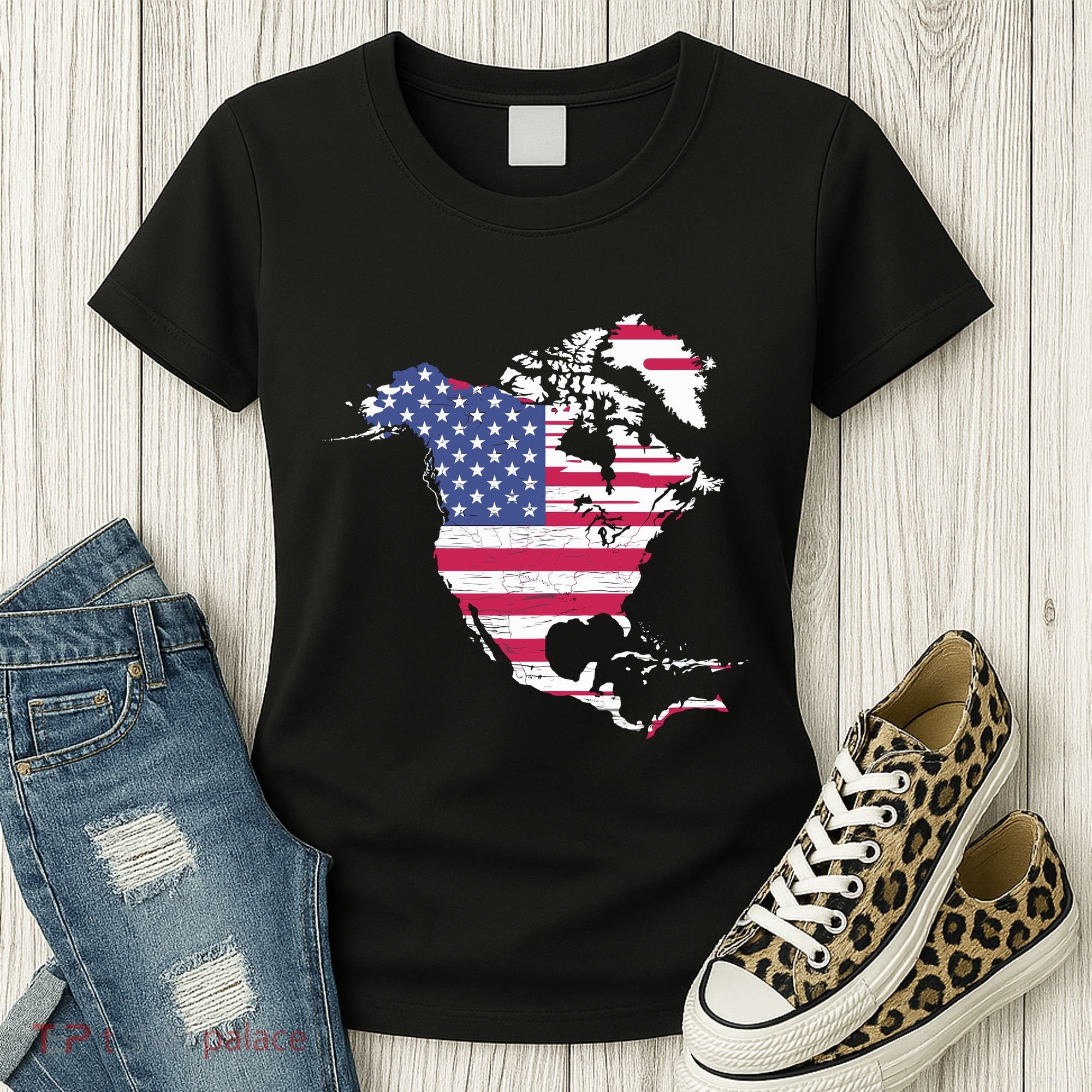 Updated Map Of America Canada And Greenland Trump Women's T-Shirt