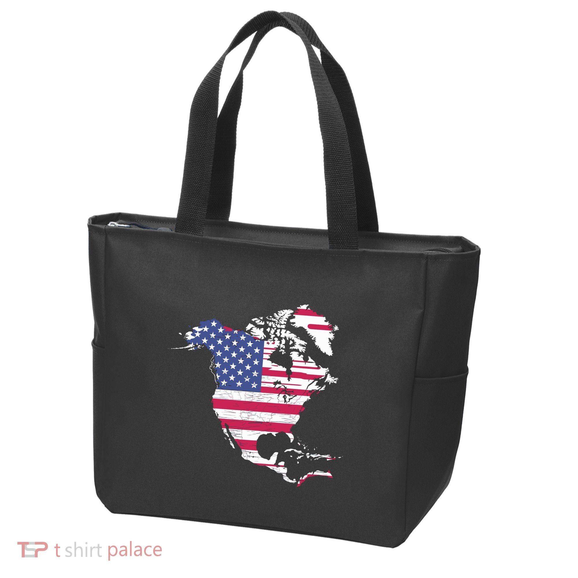 Updated Map Of America Canada And Greenland Trump Tote Bag