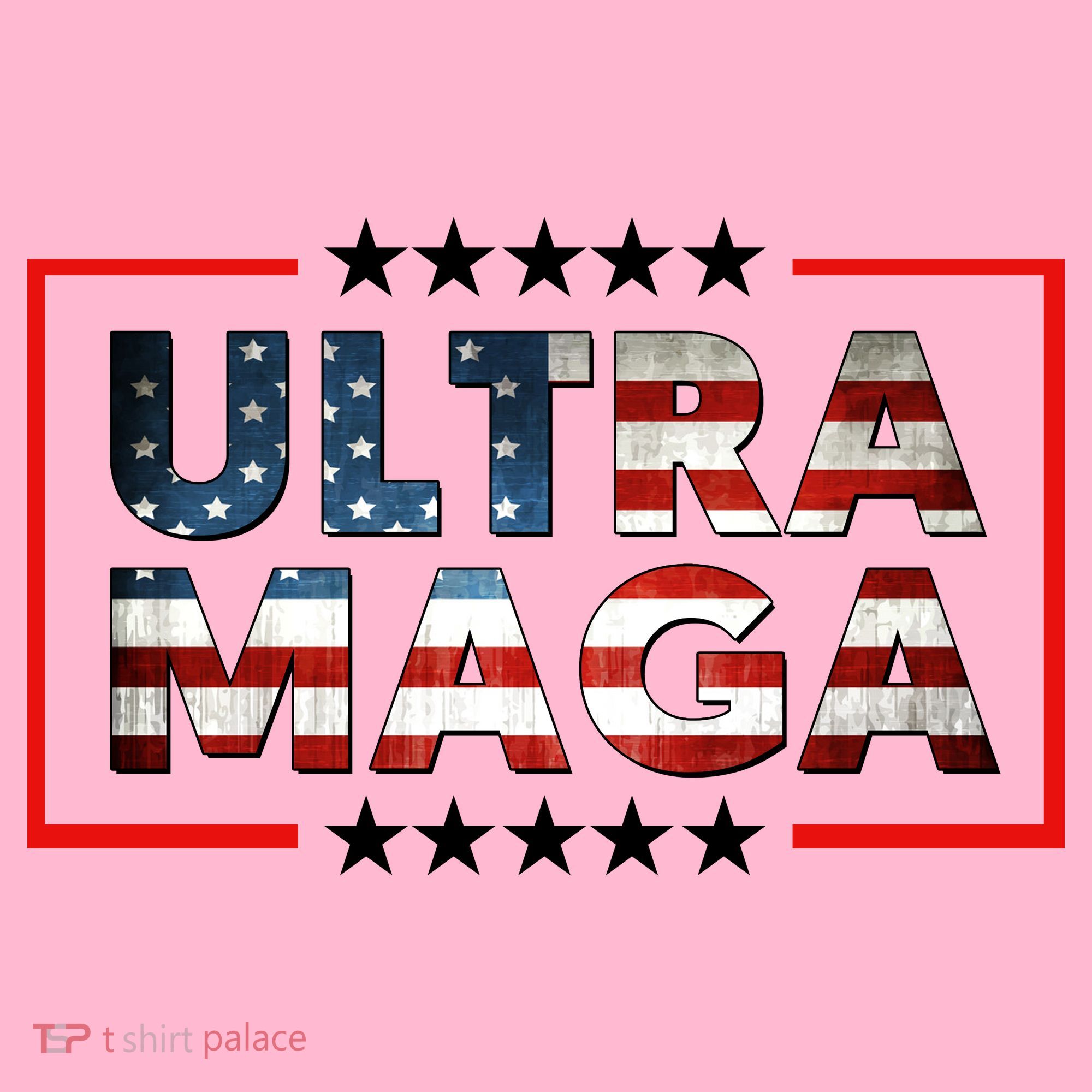 Ultra Maga Proud Patriotic American Flag Graphic UltraMaga Plus Size Shirts Coaster