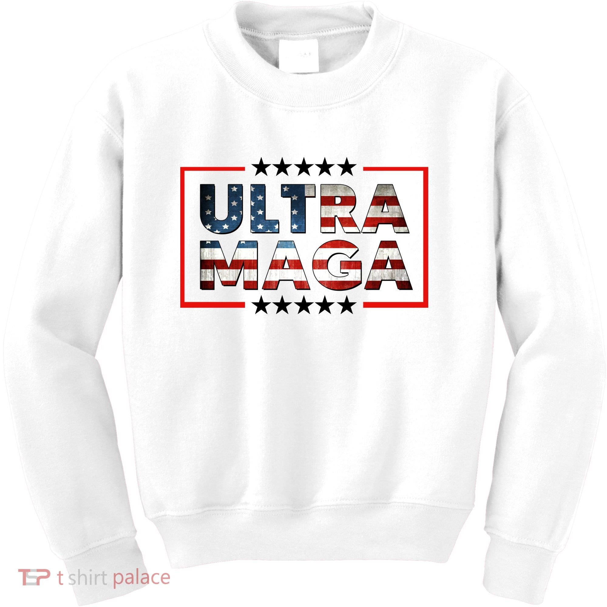 Ultra Maga Proud Patriotic American Flag Graphic UltraMaga Plus Size Shirts Kids Sweatshirt