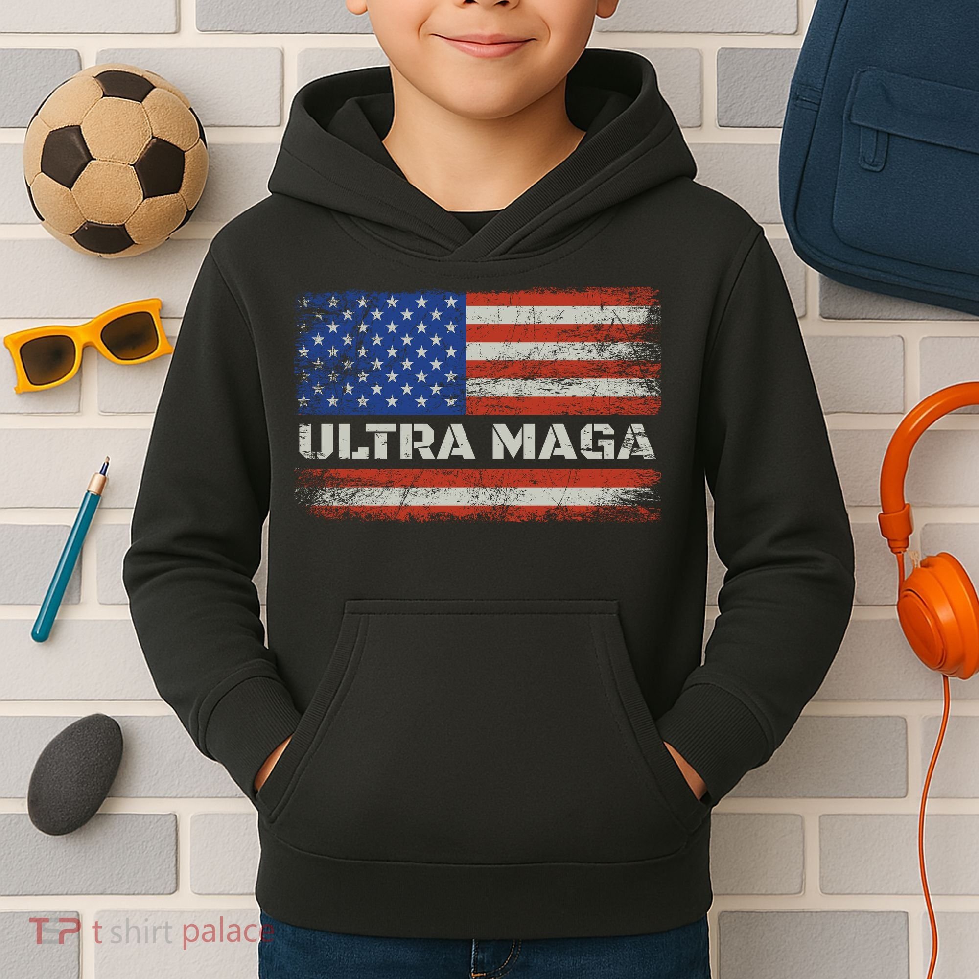 Ultra Maga Proud Ultra Maga 1 Kids Hoodie