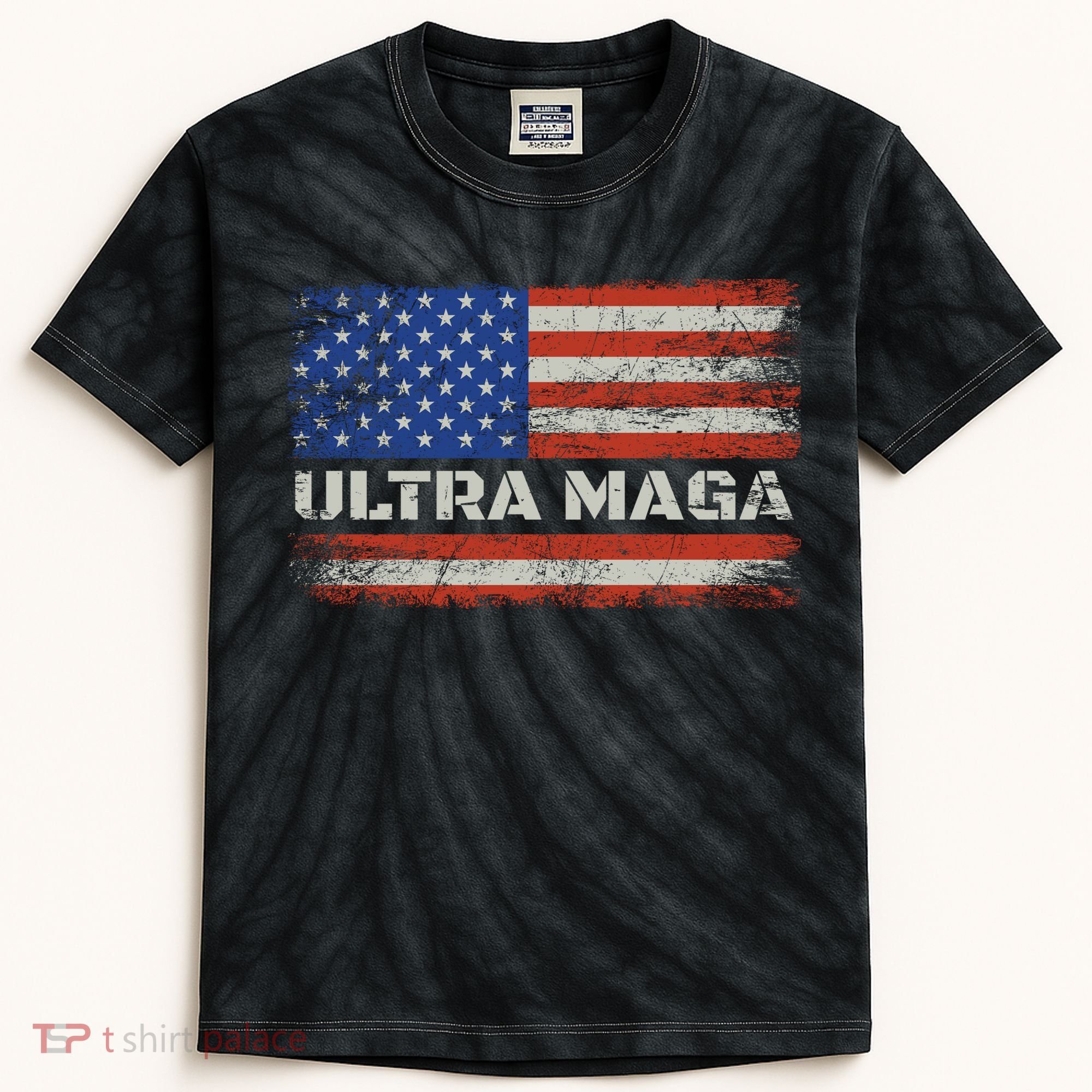 Ultra Maga Proud Ultra Maga 1 Kids Tie-Dye T-Shirt