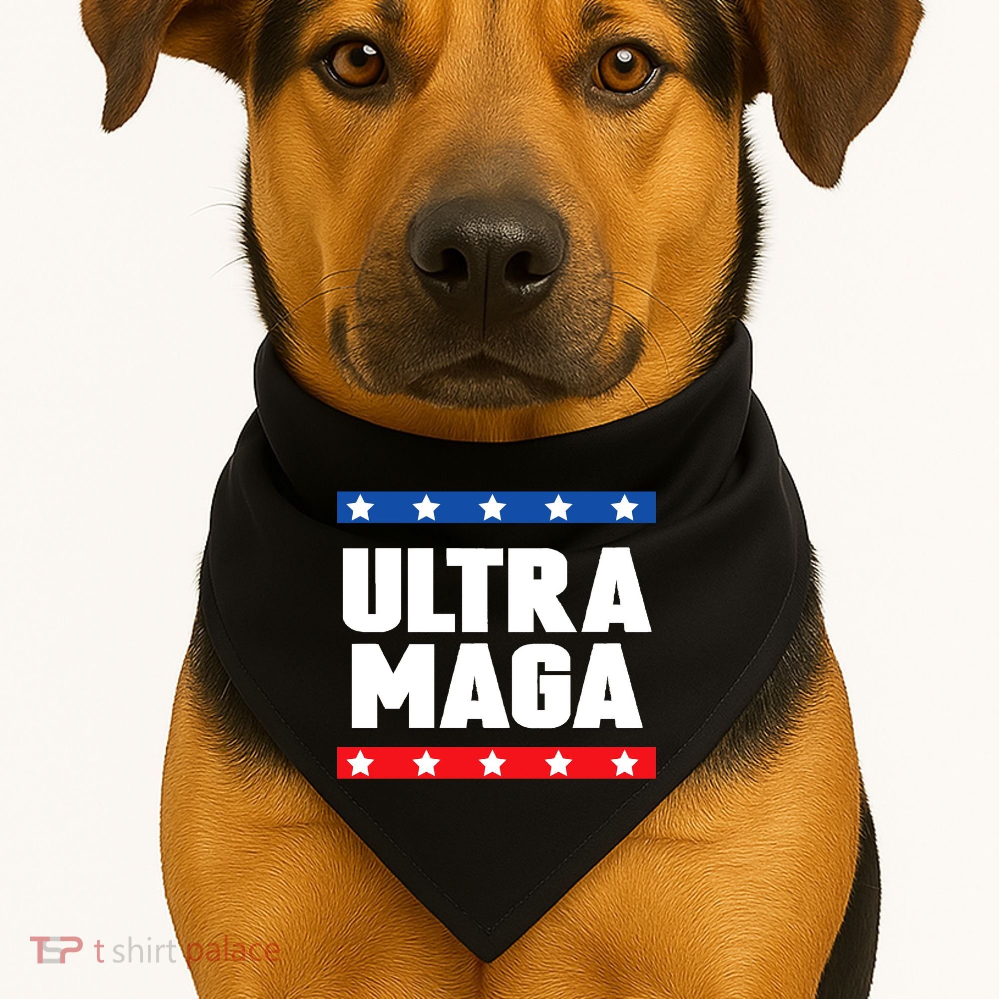 Ultra Maga Patriotic Graphic USA-Made Doggie Bandana
