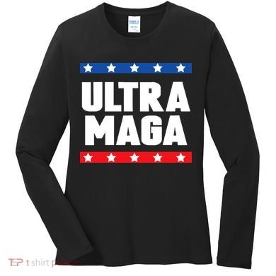 Ultra Maga Patriotic Graphic Women's Long Sleeve Shirt