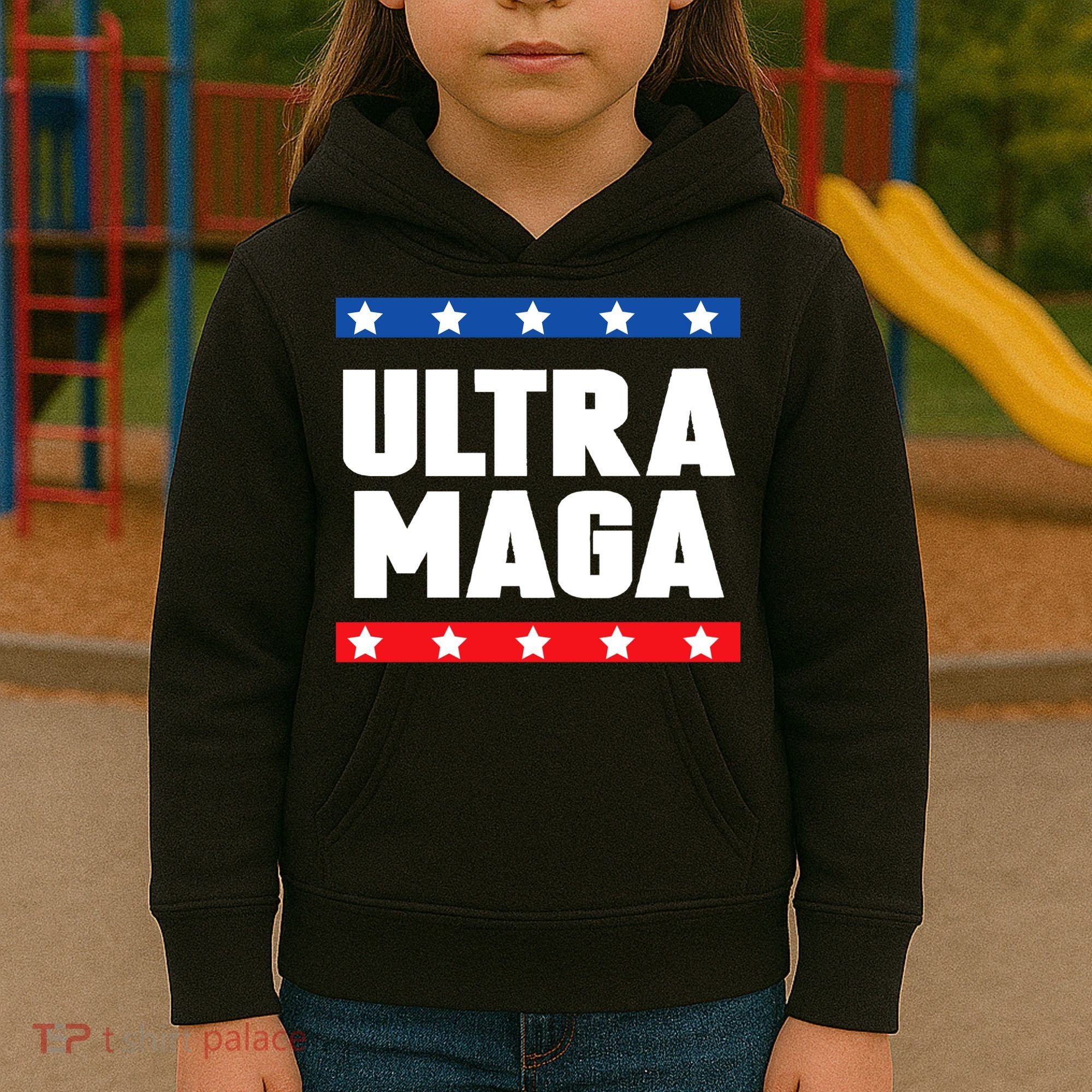 Ultra Maga Patriotic Graphic Kids Hoodie