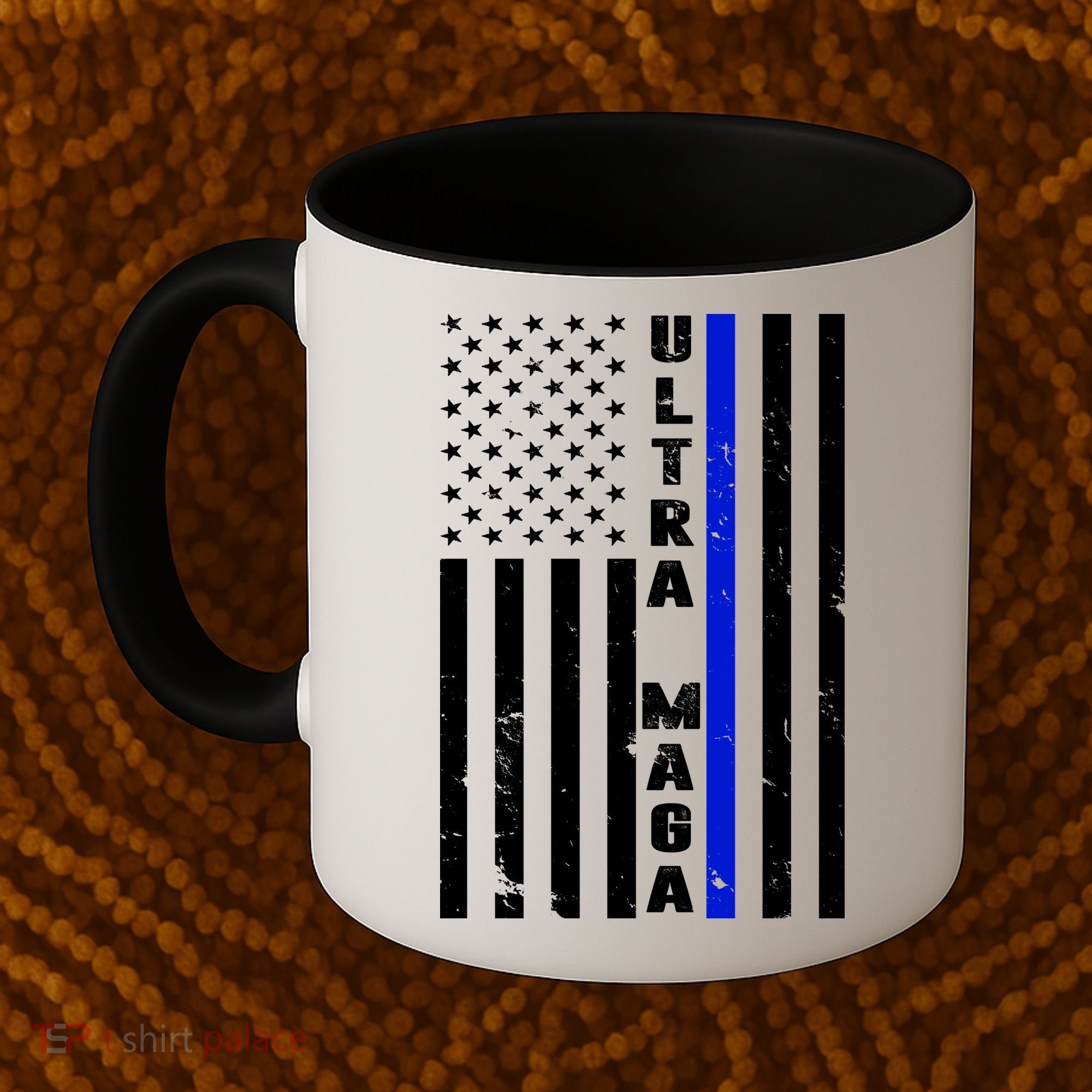 Ultra Maga Police Officer USA Flag Coffee Mug