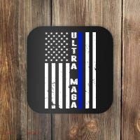 Ultra Maga Police Officer USA Flag Coaster thumb 0