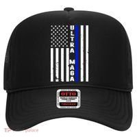 Ultra Maga Police Officer USA Flag Hat thumb 0