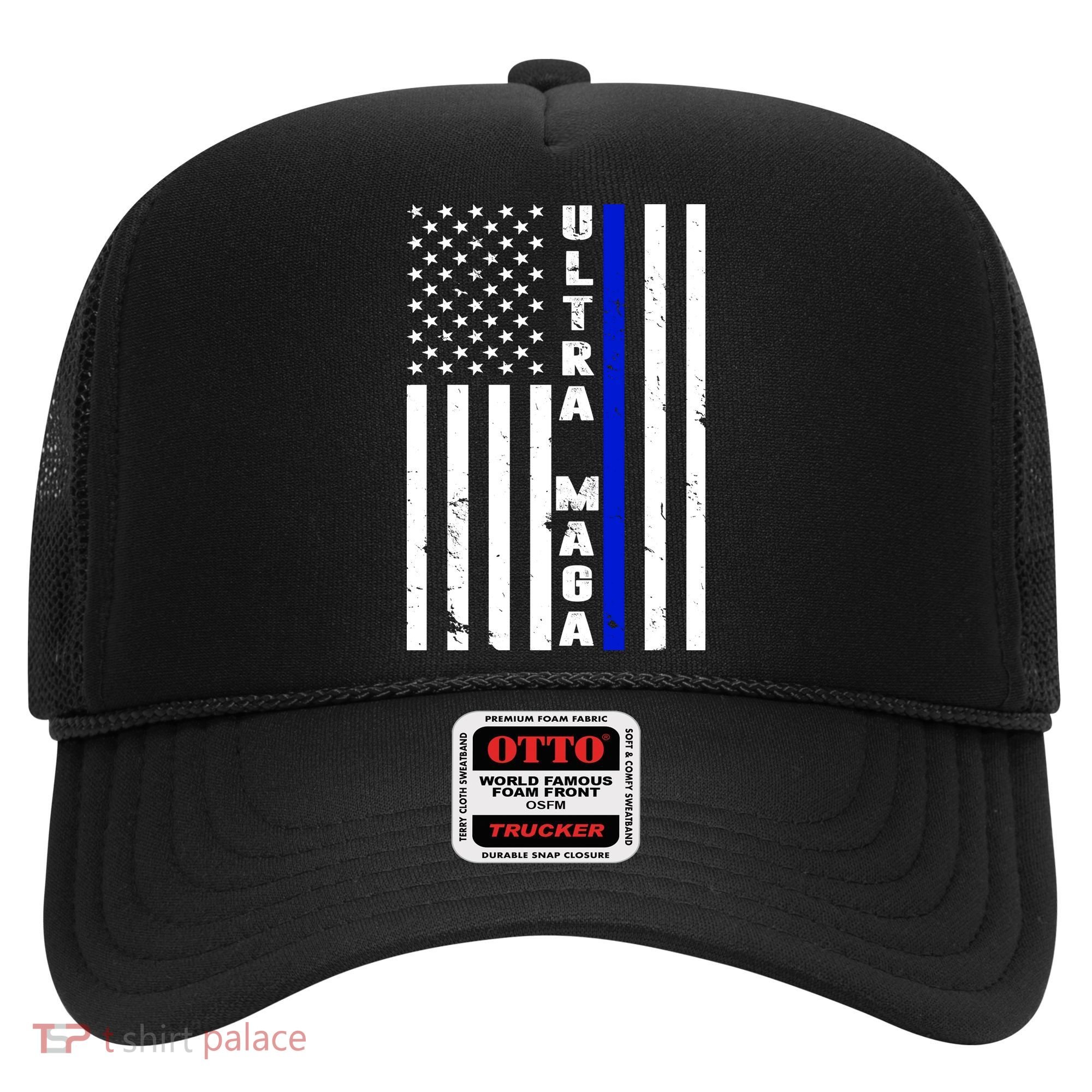 Ultra Maga Police Officer USA Flag Hat