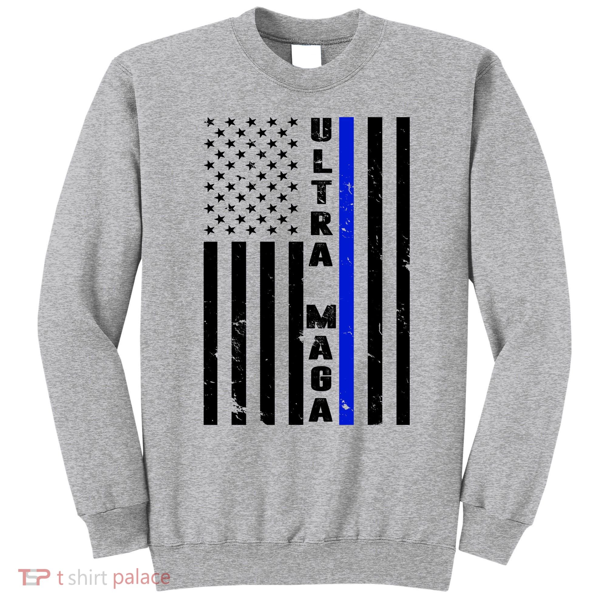 Ultra Maga Police Officer USA Flag Sweatshirt