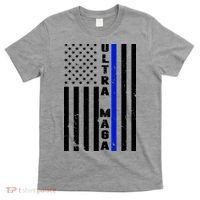 Ultra Maga Police Officer USA Flag T-Shirt thumb 0