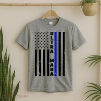 Ultra Maga Police Officer USA Flag T-Shirt thumb 2