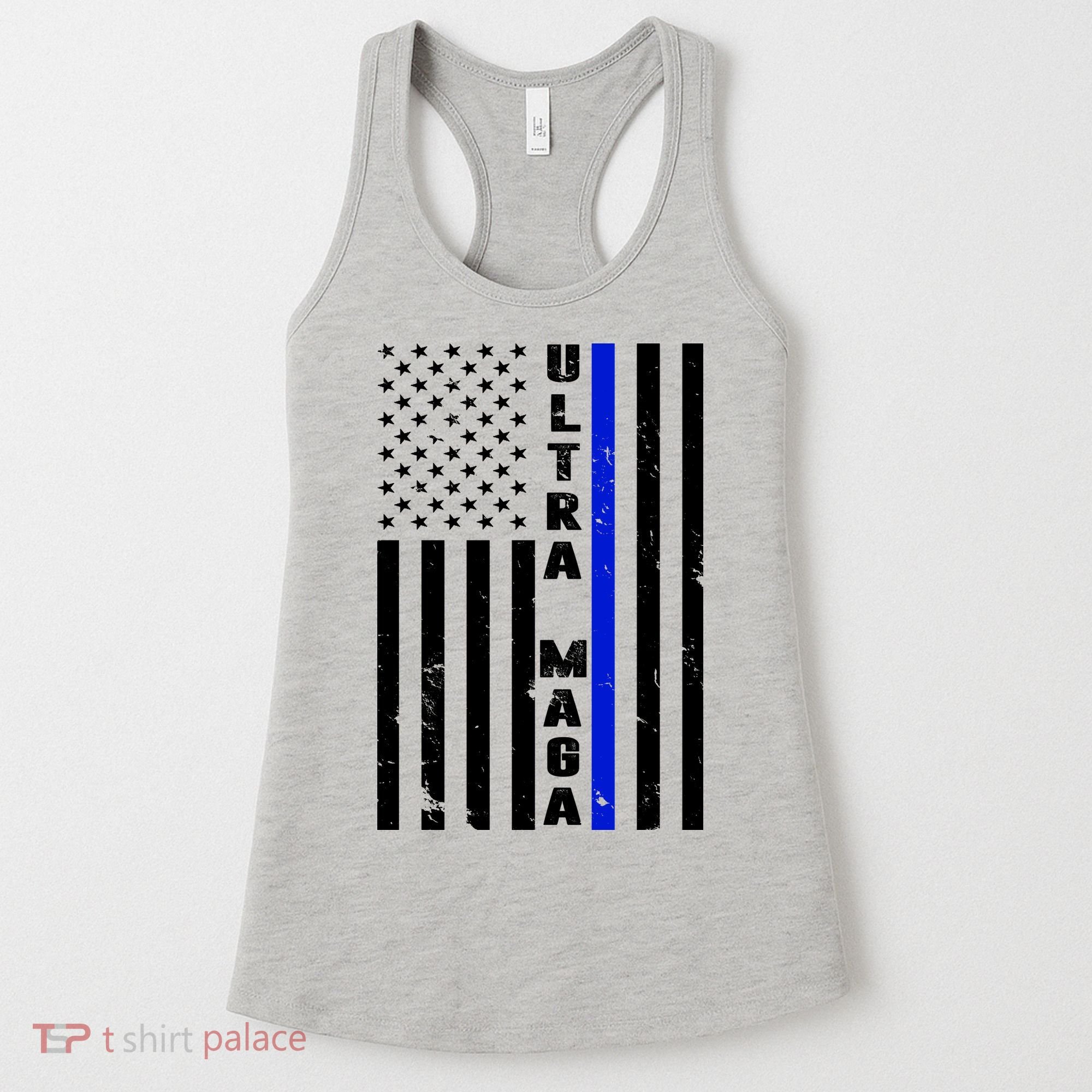 Ultra Maga Police Officer USA Flag Women's Tank Top