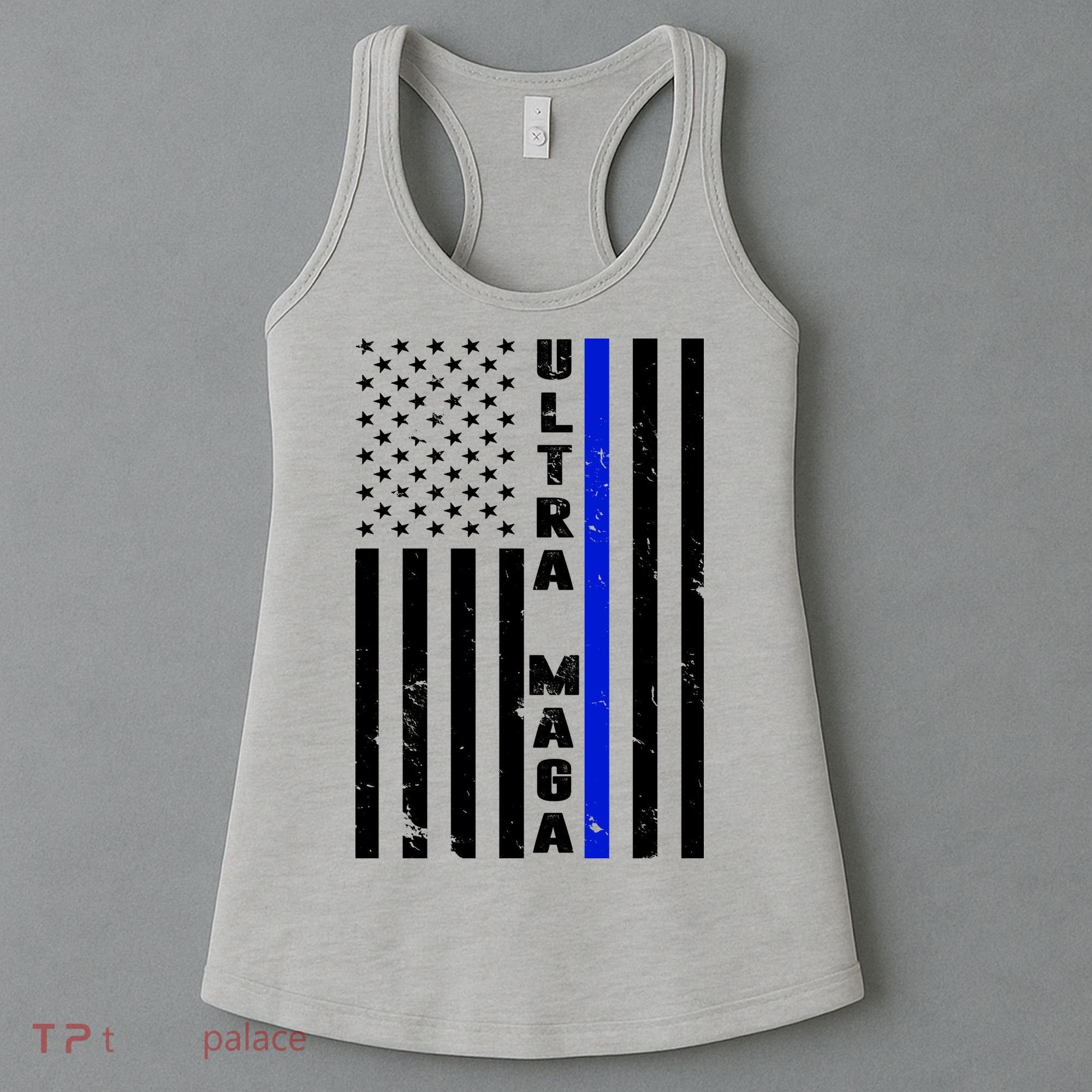 Ultra Maga Police Officer USA Flag Women's Tank Top