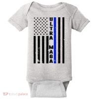 Ultra Maga Police Officer USA Flag Baby Bodysuit thumb 0