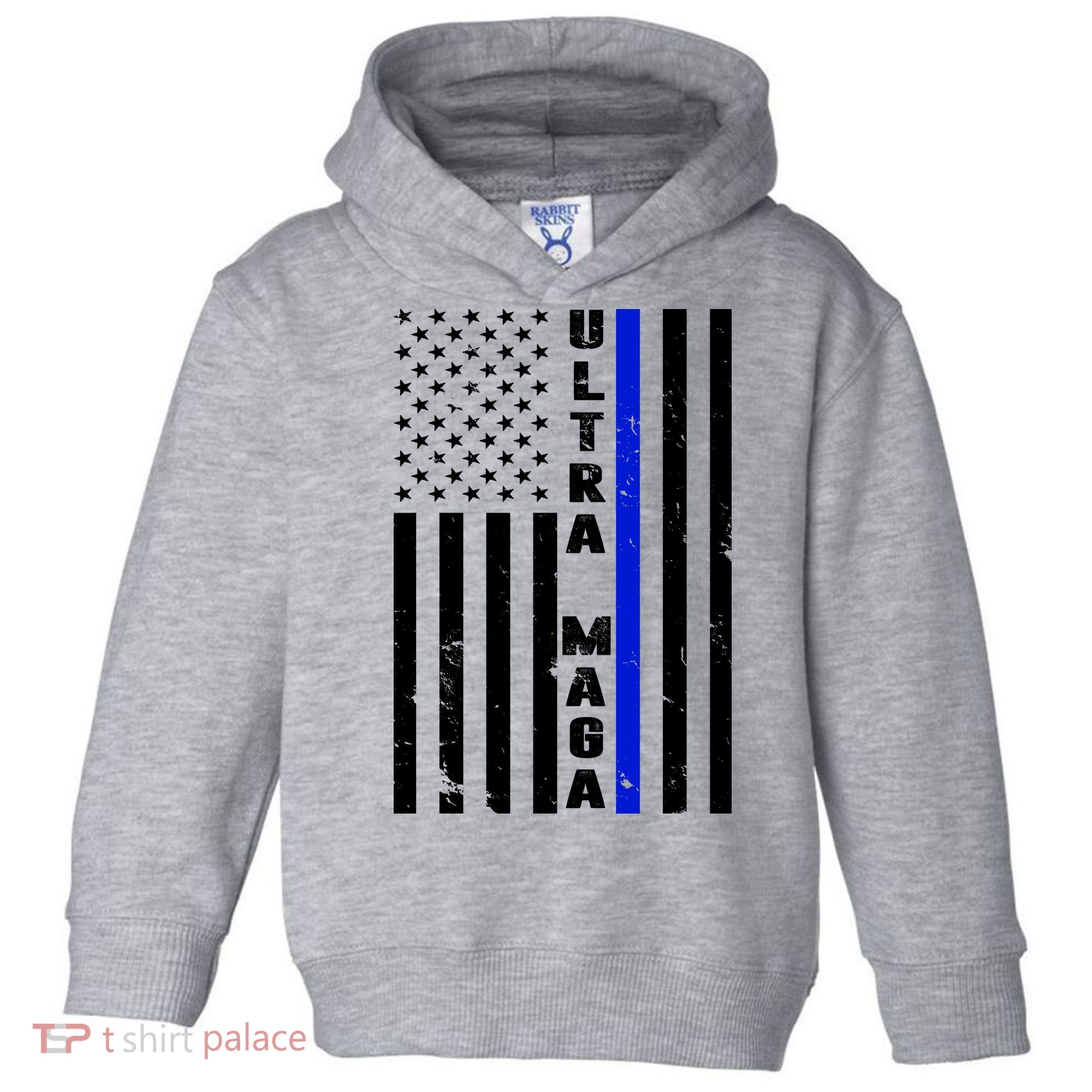 Ultra Maga Police Officer USA Flag Toddler Hoodie