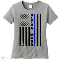 Ultra Maga Police Officer USA Flag Women's T-Shirt thumb 0