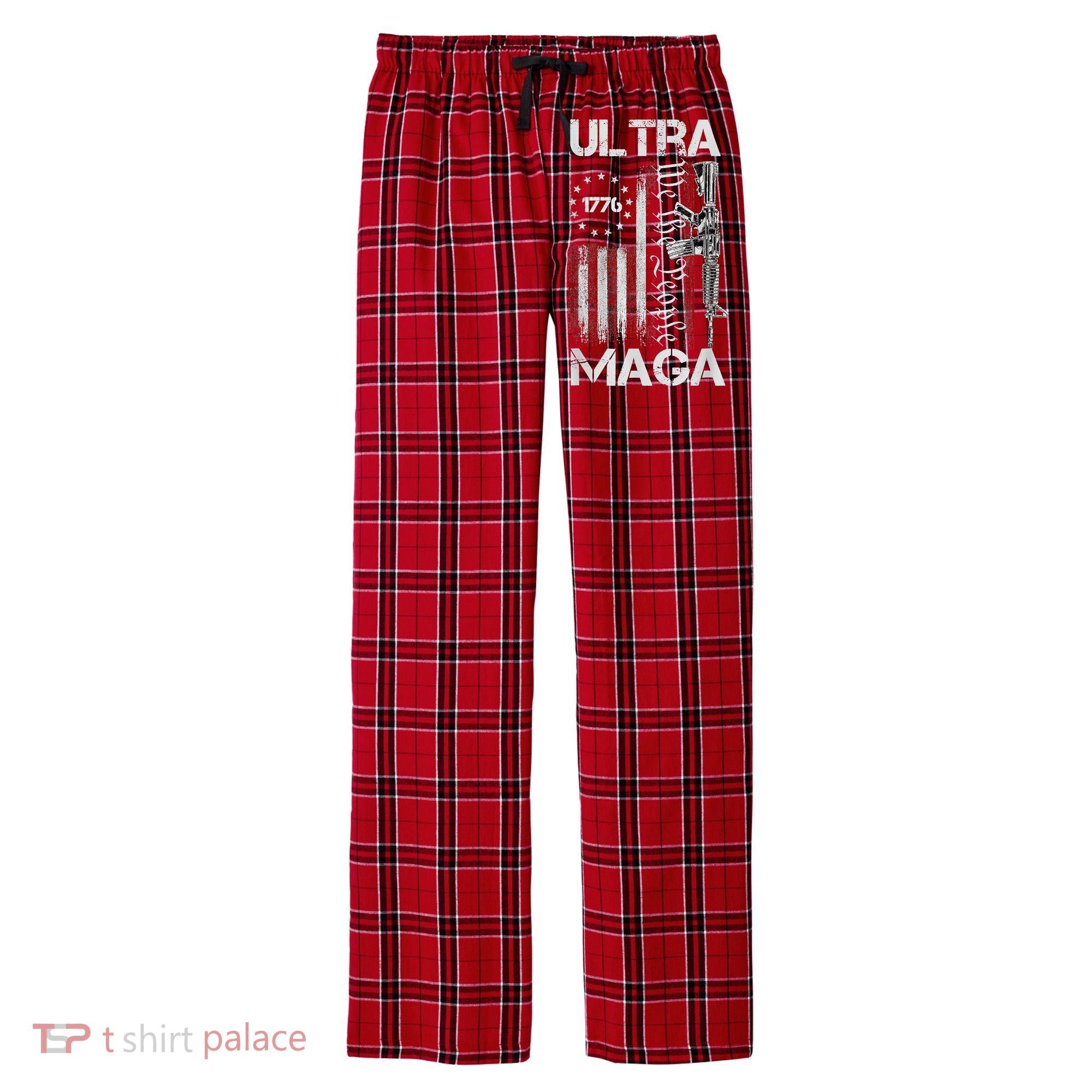 Ultra Maga Proud Ultra Maga Men's Flannel Plaid Pajama Pants