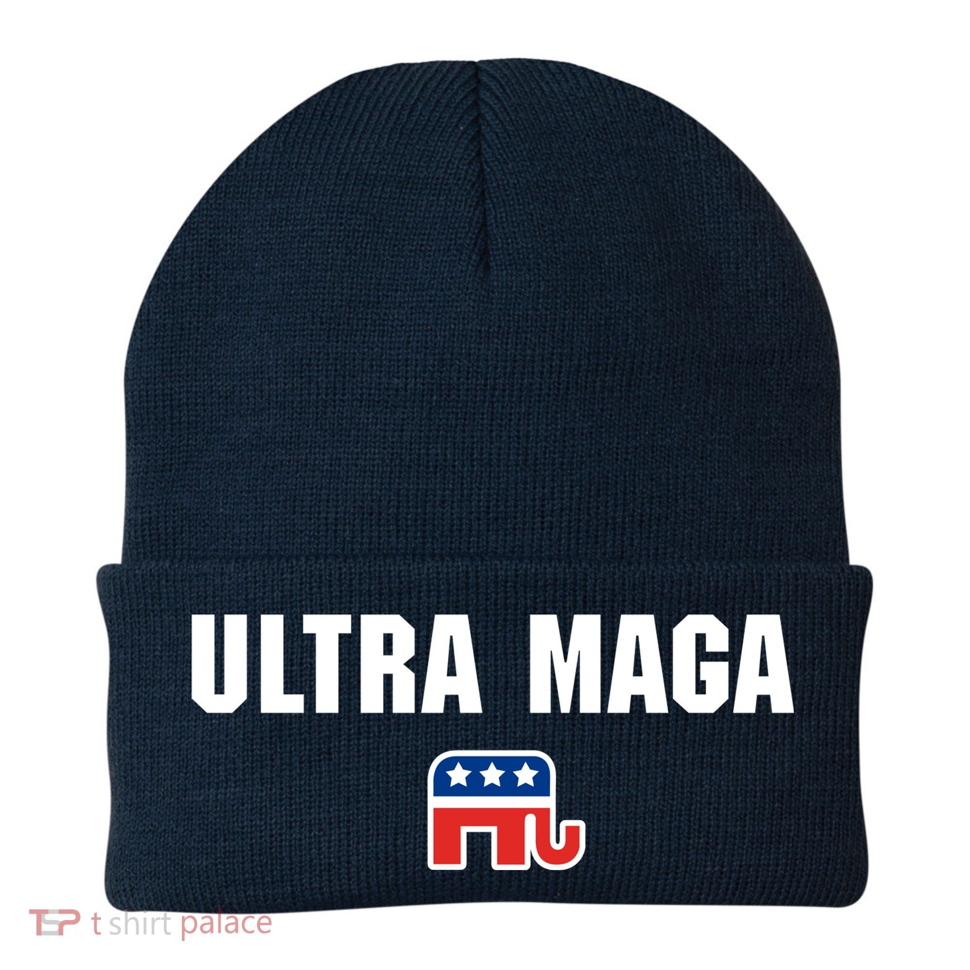 Ultra MAGA Republican Elephant Mens Womens Tee Beanie