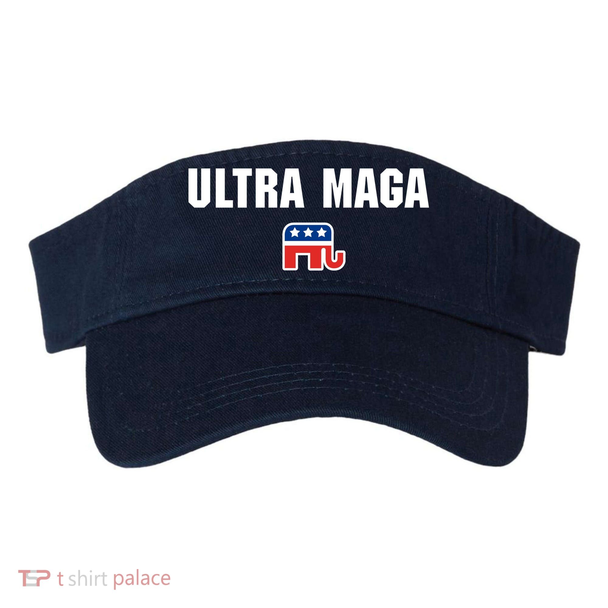 Ultra MAGA Republican Elephant Mens Womens Tee Visor