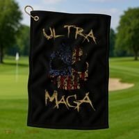 Ultra MAGA Skull Golf Towel thumb 1