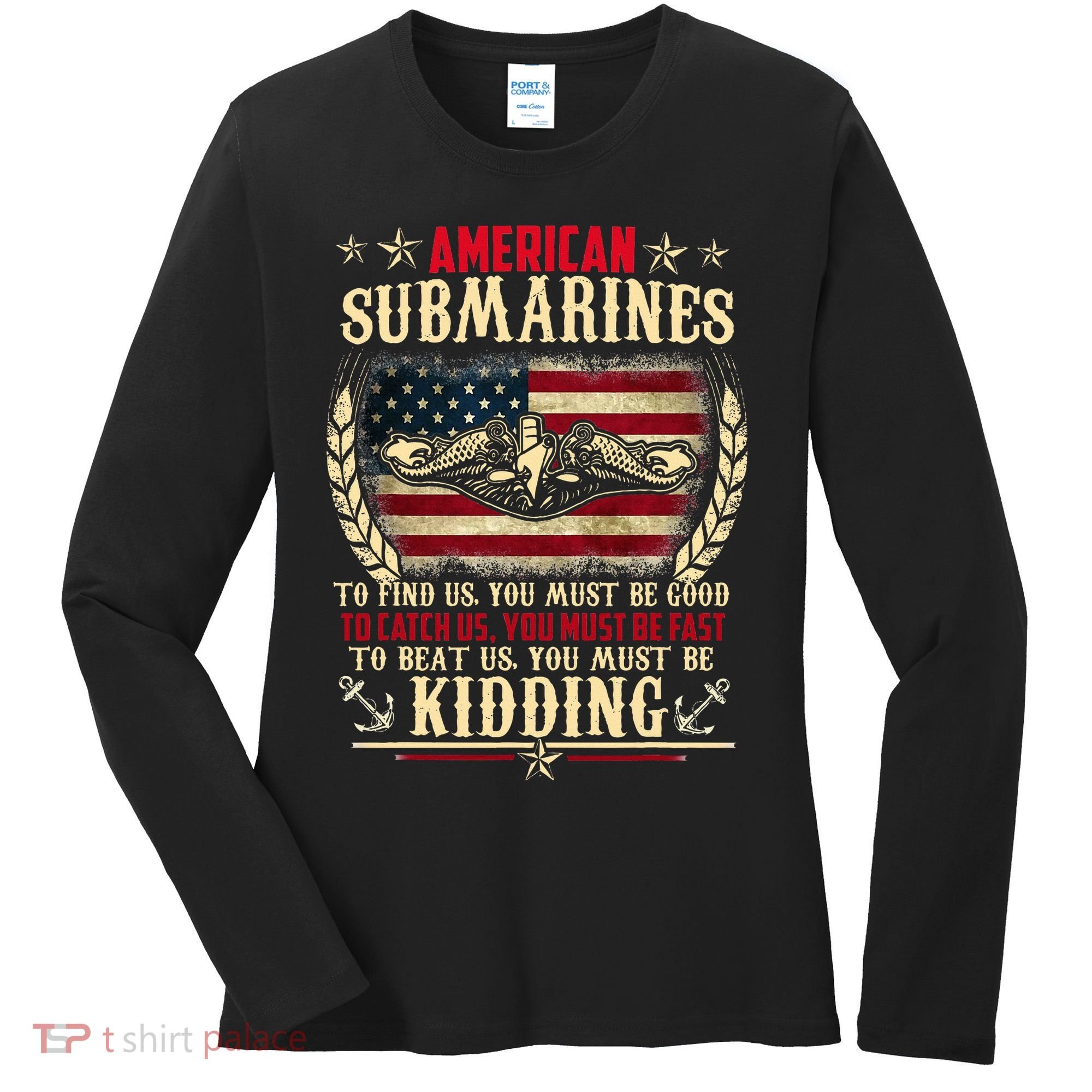 US Military Submarine Gifts For A Veteran Submariner  Women's Long Sleeve Shirt