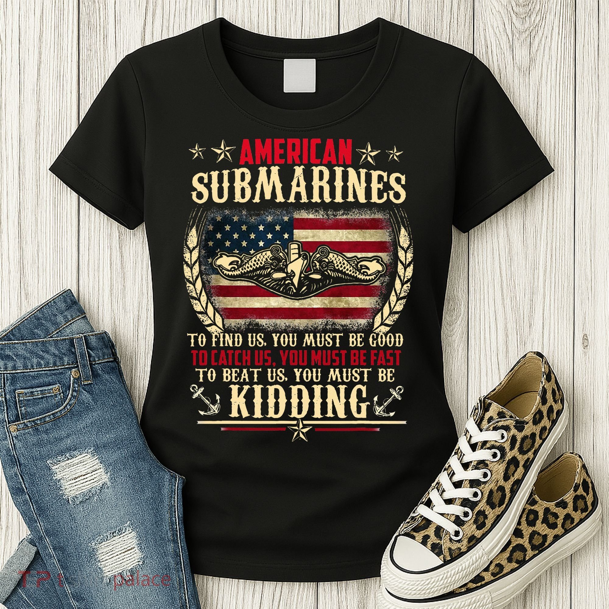 US Military Submarine Gifts For A Veteran Submariner  Women's T-Shirt