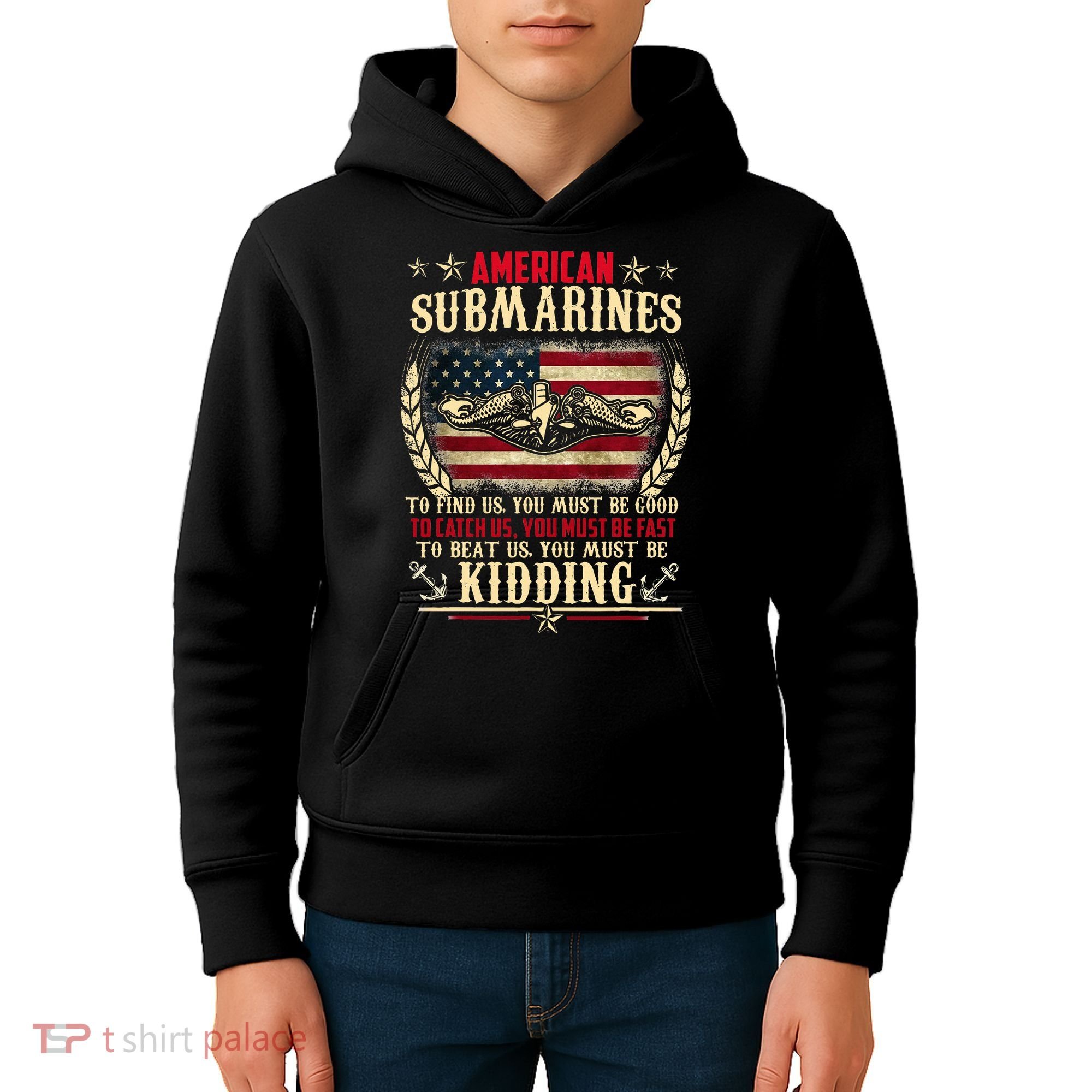 US Military Submarine Gifts For A Veteran Submariner  Kids Hoodie