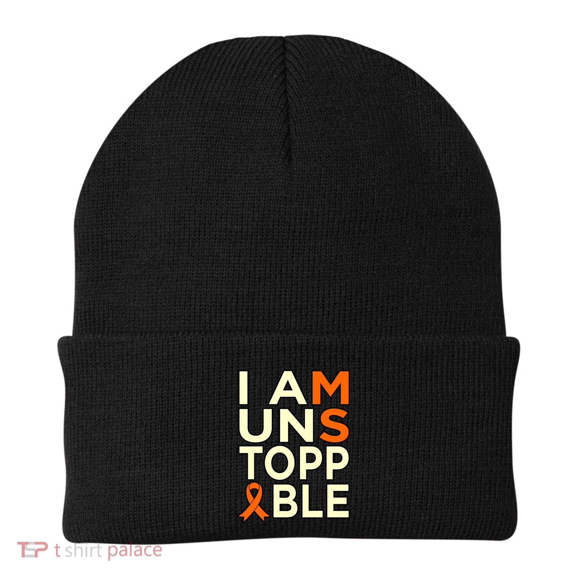 Unstoppable Multiple Sclerosis Awareness Support Graphic Cute Gift Beanie