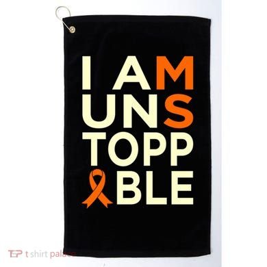 Unstoppable Multiple Sclerosis Awareness Support Graphic Cute Gift Golf Towel