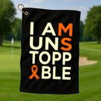 Unstoppable Multiple Sclerosis Awareness Support Graphic Cute Gift Golf Towel thumb 1