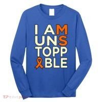 Unstoppable Multiple Sclerosis Awareness Support Graphic Cute Gift Long Sleeve Shirt thumb 0
