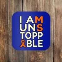 Unstoppable Multiple Sclerosis Awareness Support Graphic Cute Gift Coaster thumb 0