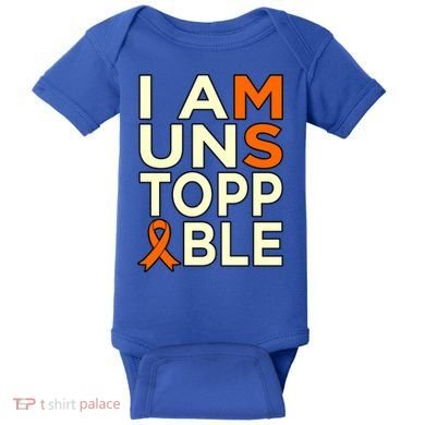 Unstoppable Multiple Sclerosis Awareness Support Graphic Cute Gift Baby Bodysuit