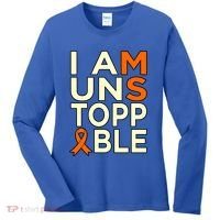 Unstoppable Multiple Sclerosis Awareness Support Graphic Cute Gift Women's Long Sleeve Shirt thumb 0