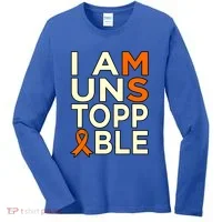 Unstoppable Multiple Sclerosis Awareness Support Graphic Cute Gift Women's Long Sleeve Shirt thumb 0