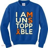 Unstoppable Multiple Sclerosis Awareness Support Graphic Cute Gift Kids Sweatshirt thumb 0