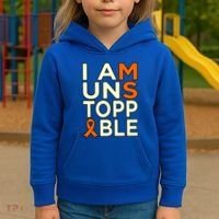 Unstoppable Multiple Sclerosis Awareness Support Graphic Cute Gift Kids Hoodie thumb 3