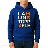 Unstoppable Multiple Sclerosis Awareness Support Graphic Cute Gift Kids Hoodie thumb 4