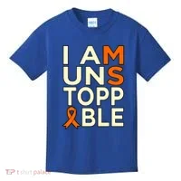 Unstoppable Multiple Sclerosis Awareness Support Graphic Cute Gift Kids T-Shirt thumb 0