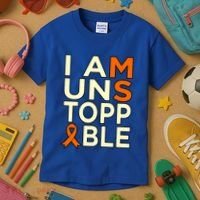 Unstoppable Multiple Sclerosis Awareness Support Graphic Cute Gift Kids T-Shirt thumb 3