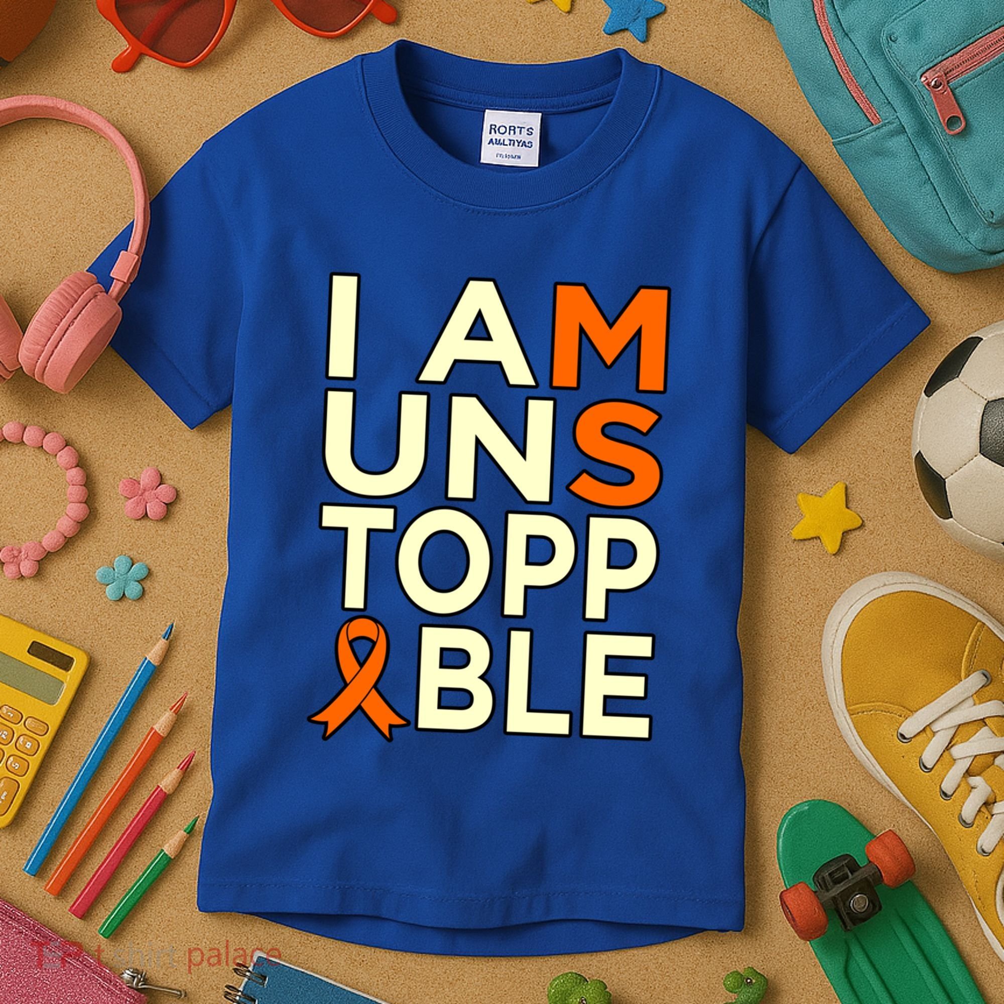 Unstoppable Multiple Sclerosis Awareness Support Graphic Cute Gift Kids T-Shirt