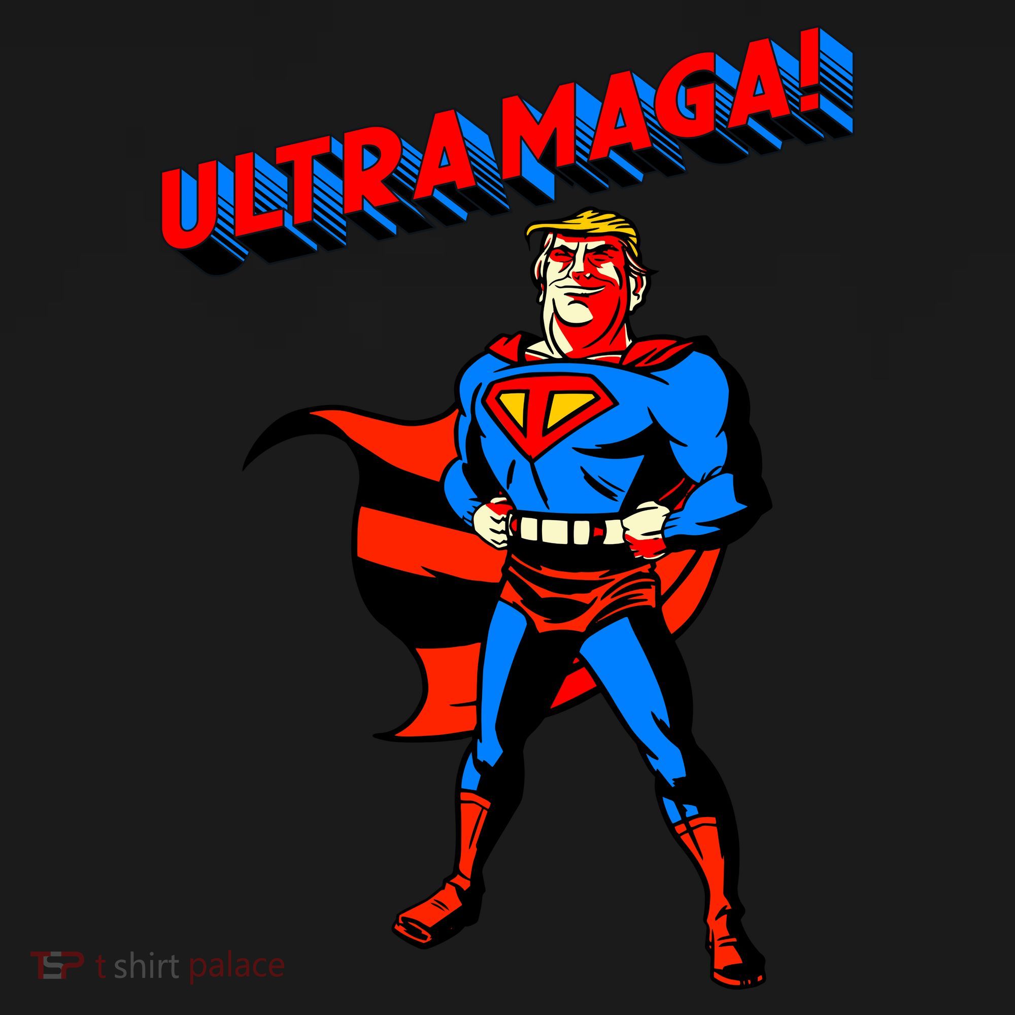 Ultra MAGA Superhero Parody Trump 2024 Anti Biden Bucket Hat