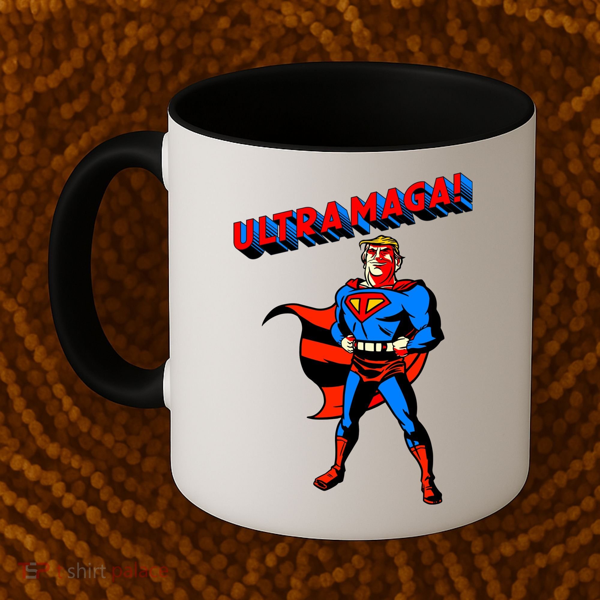 Ultra MAGA Superhero Parody Trump 2024 Anti Biden Coffee Mug