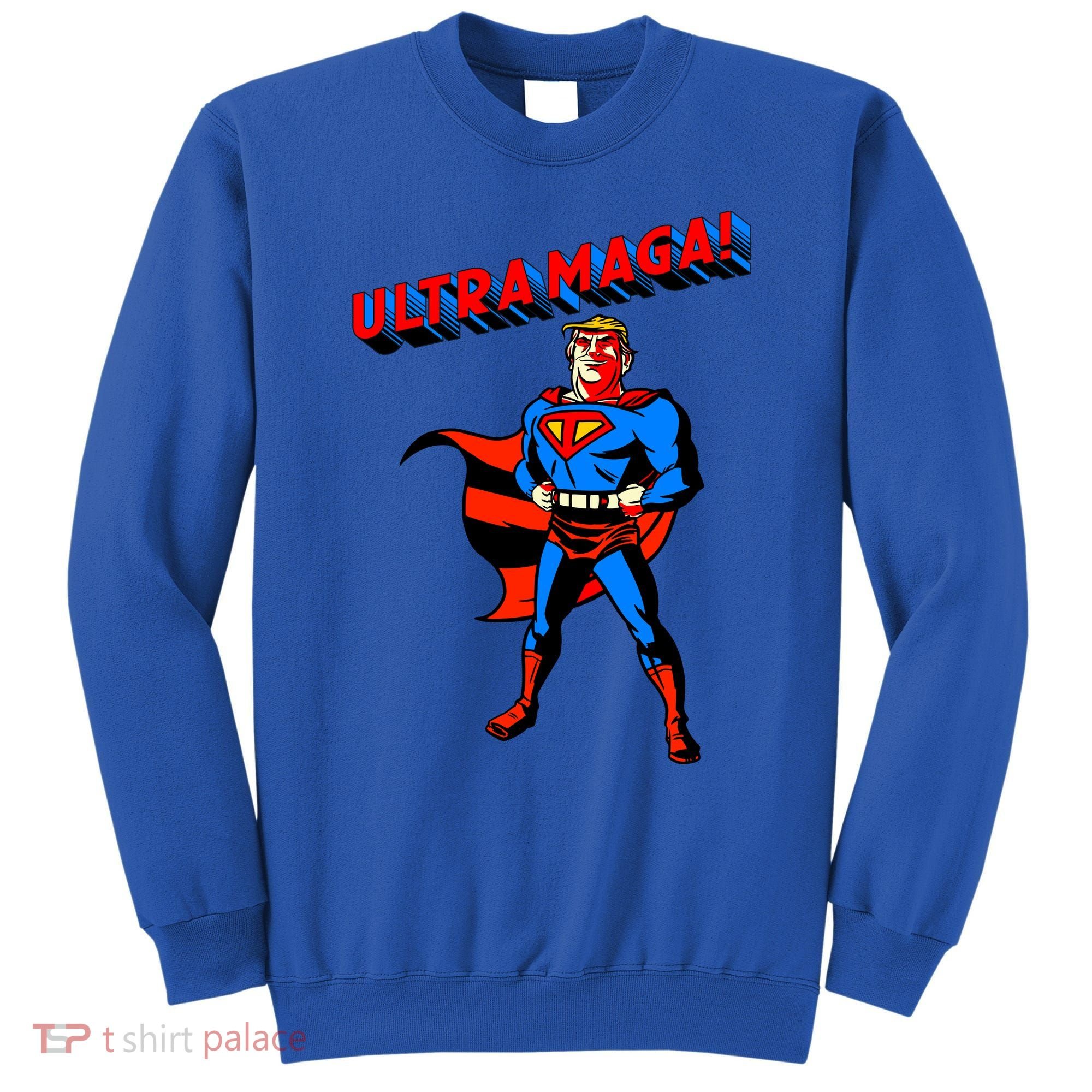 Ultra MAGA Superhero Parody Trump 2024 Anti Biden Sweatshirt